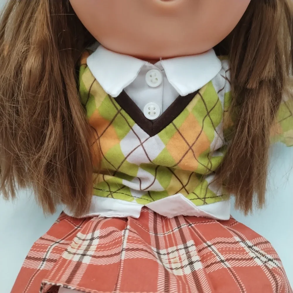2011 Cabbage Patch Kids Doll‎ JAKKS Pacific Brown Hair Blue Eyes Argyle Outfit